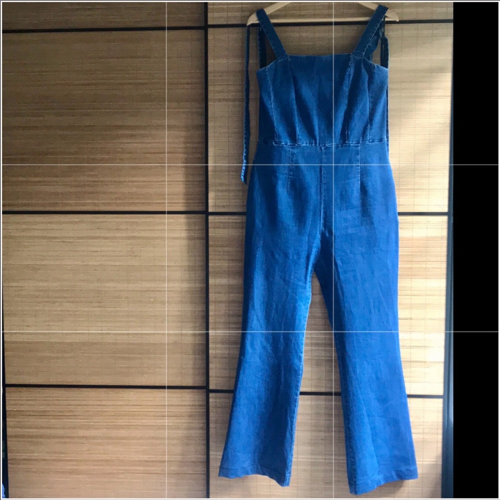 Vintage Sleeveless Jumpsuit foxy fit tie sleeves - Picture 1 of 13